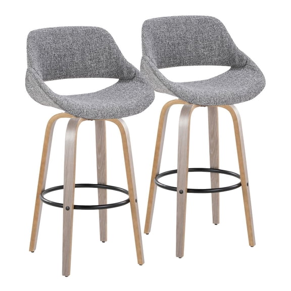 LumiSource Fabrico 30" Fixed-Height Barstool - Set of 2