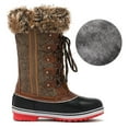 thumbnail image 2 of DREAM PAIRS Women's Waterproof Mid-Calf Winter Outdoor Snow Boots RIVER_1 BROWN Size 7, 2 of 6