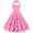 Pink Retro Halter Hepburn Princess Dress, variant on 2024 SMihono Retro Halter Hepburn Princess Dress for Ladies Fashion Women's Casual Sleeveless Polka Dot Printed Ladies Pleated Swing High Waist Slim Mini Dress Flowy Dress Pink 4