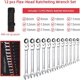 thumbnail image 3 of 12 - piece ratcheting wrench set in metric (6 - 19mm), fixed head, chrome vanadium steel, comes con almacenamiento bag, 72 - tooth reversible ratchet combination wrenches, 3 of 9
