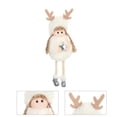 thumbnail image 3 of Kearding Colgante para árbol de Navidad, muñeco de peluche, adorno colgante de Navidad para el hogar, oficina, regalo de Navidad para niña Kits de decoración para fiestas Blanco Cinco estrellas, 3 of 6