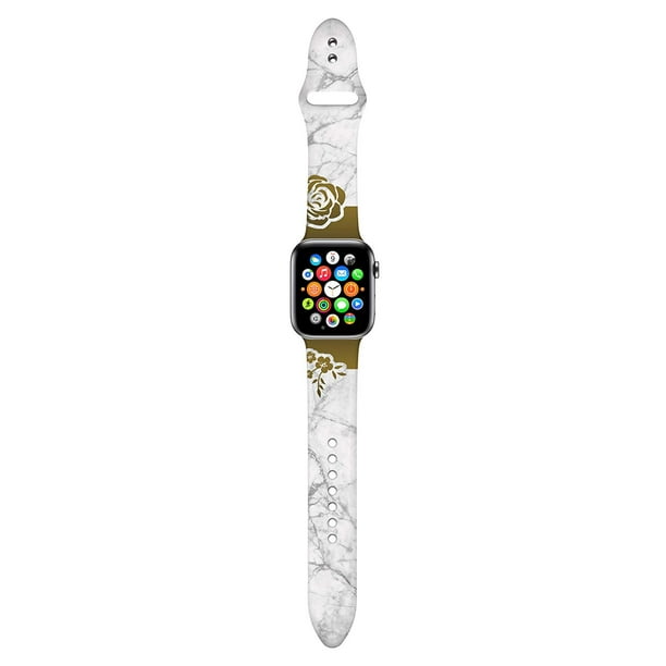 SPYCASE Apple Watch 38/40mm, Soft Silicone Wristband iWatch Series 1/2/3/4/5/6/SE/Nike+ Marble - Walmart.com