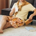 thumbnail image 5 of Balery Hippie Ditsy Floral Men's Cotton Knit Pajama Shorts Waistband & Pockets,Short Pajama Pants-4X-Large, 5 of 8