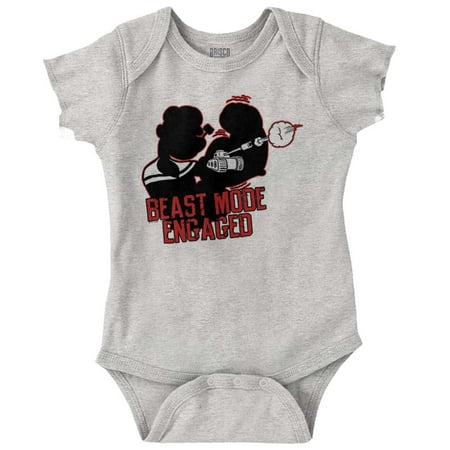 

Beast Engaged Popeye Gym Workout Romper Boys or Girls Infant Baby Brisco Brands 18M