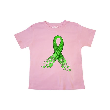 

Inktastic Mental Health Awareness Ribbon with Green Hearts Gift Toddler Boy or Toddler Girl T-Shirt