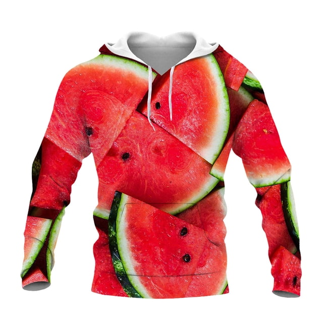 3D Fruit Printed Men's Hoodie Designer Sweatshirt Spring Autumn Harajuku Clothes Long Sleeve Pullover