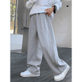 thumbnail image 2 of Coerni Boy's Athletic Sweatpants Wide Leg Casual Fall Letter Sports Elastic Waist Baggy Pants Kids' Youth Open Bottom Sweatpant, 2 of 7