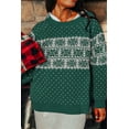 thumbnail image 1 of FOLUNSI Chic Plus Size Green Snowflake Sweater - Festive Warmth!, 1 of 8