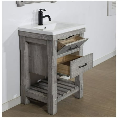 Gracie Oaks Zaire Rustic 24 Single Bathroom Vanity Set