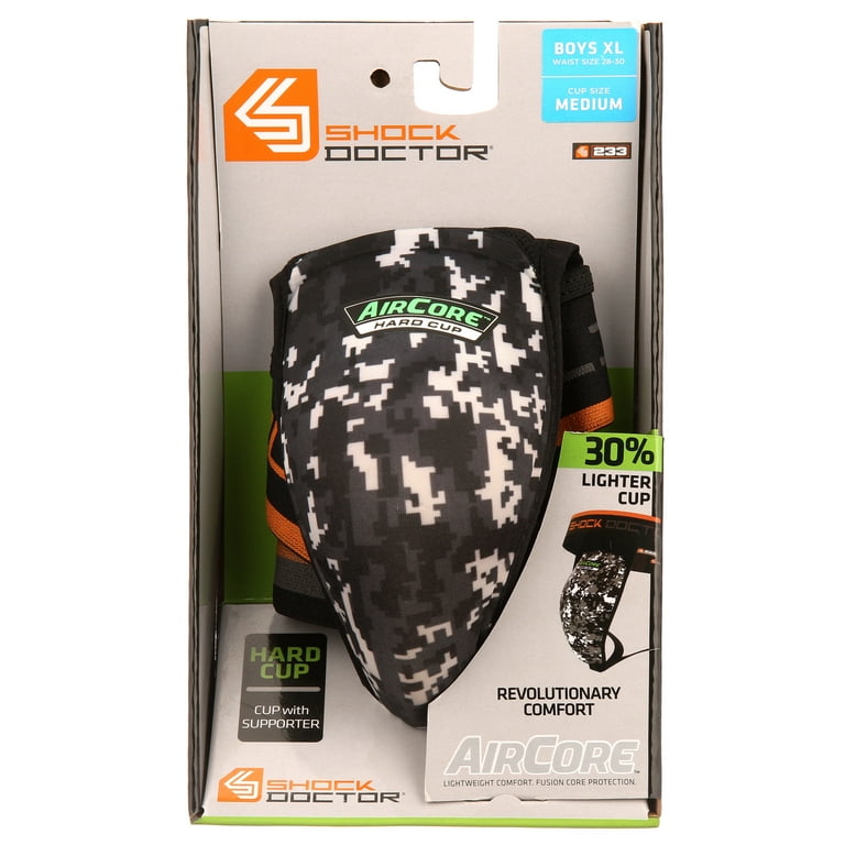 Shock Doctor Athletic Supporter Jock w/ Aircore Protective Cup, Youth &  Adult MENS- Small HARD CUP