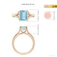 thumbnail image 5 of ANGARA Natural Solitaire 2 ct Aquamarine Split Shank Engagement Ring in 14K Rose Gold for Women (Size-9x7mm) | March Birthstone, Anniversary, Jewelry Gift for Women | Natural Aquamarine Ring, 5 of 9