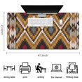 thumbnail image 5 of Long Mouse Pads for Desk,Brown Geometric Triangle Diamond Pattern Desk Mats on Top Of Desks, Desk Mouse Pad Extra Large with 3mm Non-Slip Base and Stitched Edge for Gaming,Office,Work,Home 47.3"x23.6", 5 of 6