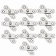 thumbnail image 3 of 10 Pack 360° Rotating Door Hinges - Stainless Steel Hidden Furniture Hinges Silver Finish, 3 of 3