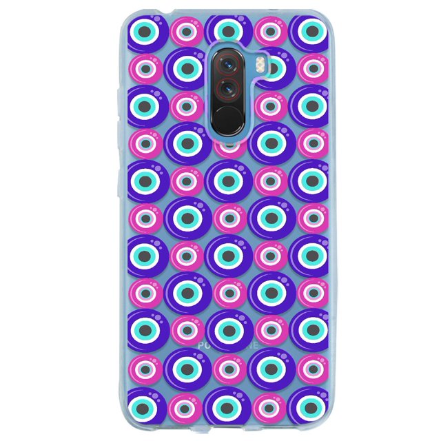 Funda Antigolpes InstaCase para Pocophone F1 Ojo Turco Morado y Rosa