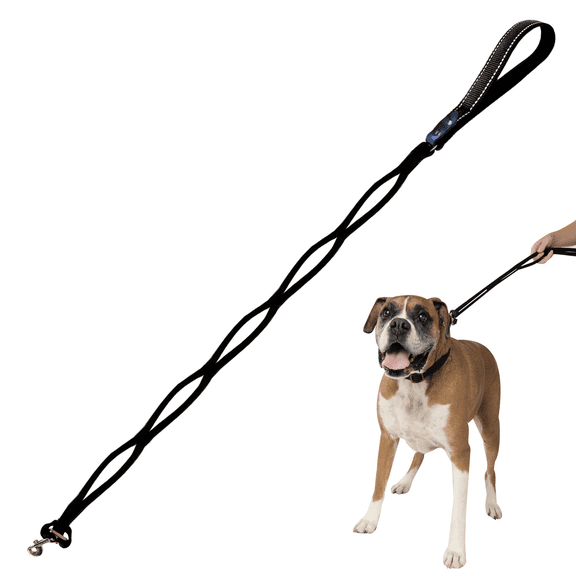 Sporn Heel-X Dog Leash, 4 ft, Black