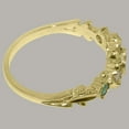 thumbnail image 4 of LBG British Made 14k Yellow Gold Natural Emerald & Opal Womens Statement Ring - 33 size options - Size 10.5, 4 of 7