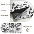 thumbnail image 6 of 2'x6' Rug Runners for Hallways Kitchen, Black Leaves Non Slip Entryway Beside Floor Carpet Runner, Summer Botanical Washable Laundry Room Bedroom Throw Rugs Mat for Family Pet, 6 of 8