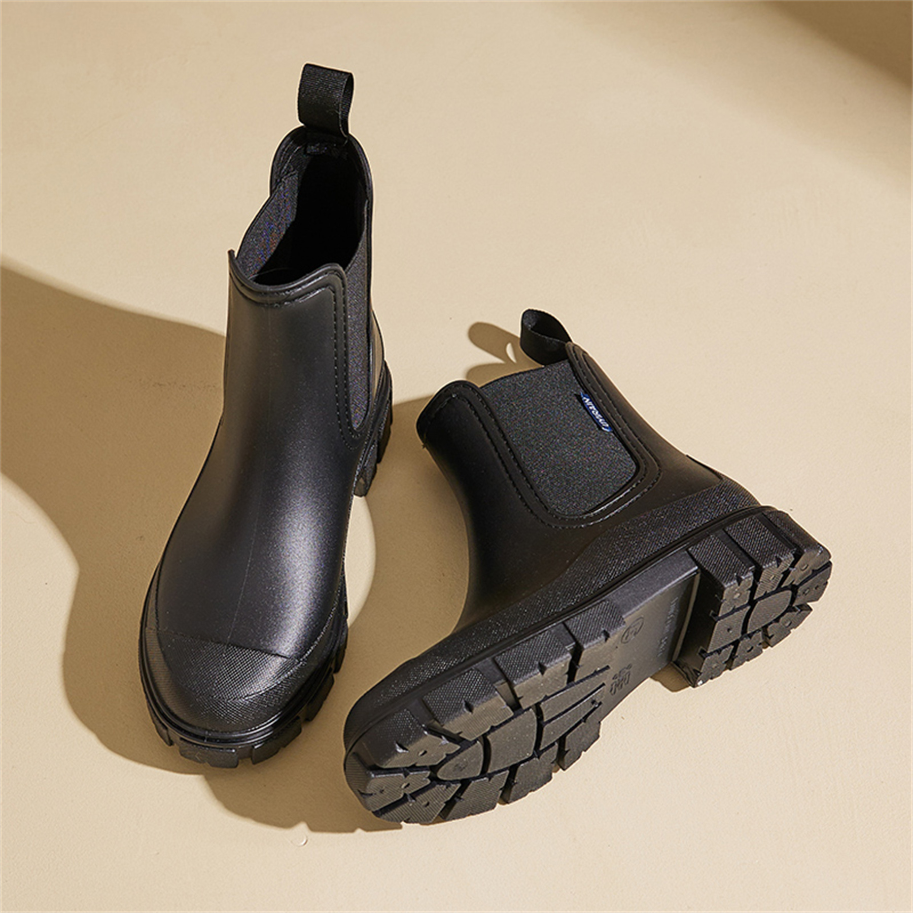 YOURDIARY Women’s Waterproof Chelsea Boots Slip-On Rain Ankle Boots
