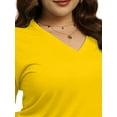 thumbnail image 3 of Gvmfive Women's Plus Size Tops Short Sleeve Side Split T-Shirt Blouse, 3 of 4