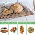 thumbnail image 3 of Vesteel Baking Rack Set of 2, Stainless Steel Cooling Rack for Baking Cooking Roasting , 16.5" x 11.4" Grid Wire Rack Cookie Rack, Dishwasher Safe, 3 of 7