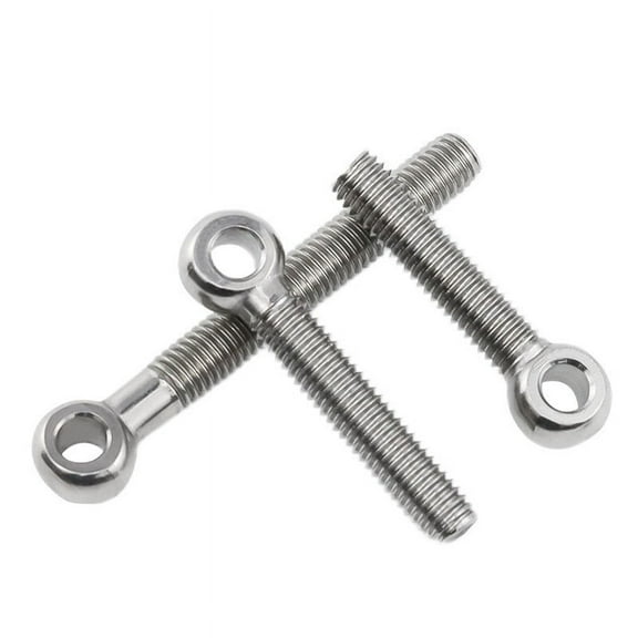 5pcs Stainless Steel Lifting Eye Bolts for Machinery Durable High Strength Adjustable Length