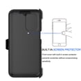 thumbnail image 5 of For Motorola Moto G Play 4G 2024 Case with Built-in Screen Protector and Holster Belt Clip, Military Grade Protection Shockproof Kickstand Phone Case Cover for Moto G Play 4G 2024 - Black, 5 of 7