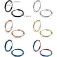 thumbnail image 2 of 316L Surgical Stainless Steel Small Hoop Earrings 8mm 10mm 12mm Hypoallergenic Huggie Thin Hoop Earrings Helix Lobes Hinged Sleeper Earrings Men Women for Cartilage Piercings, 2 of 6