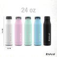 thumbnail image 2 of Zulu Ace - Botella de agua de acero inoxidable aislada al aspiradora de 24 onzas con boquilla chug | Tapa de bloqueo a prueba de fugas y base extraíble | Botella reutilizable para ciclismo,, 2 of 7