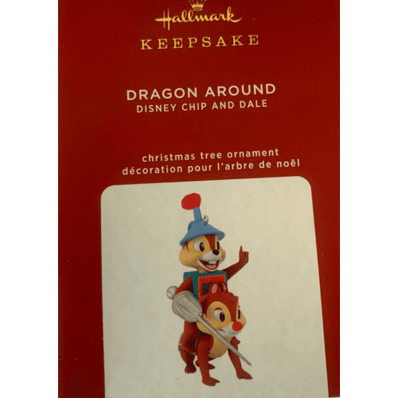 Hallmark Disney Chip and Dale Dragon Around Christmas Ornament New with Box