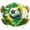 Yellow, variant on Green Yellow Soccer Round Tablecloth 36-44 Inch Round Fitted Table Cloth with Elastic Edge, Watercolor Football Sports Waterproof Table Cover Protector for Outdoor Picnic Party Dining