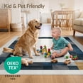 thumbnail image 4 of ODIKA 2'x3' Ultra-Soft Accent Mat, Abstract Geometric Mosaic With Bold Color Block Border Accents None Washable, Bare feet friendly, Easy Care Indoor rug for Bedside, Footrest, 4 of 7
