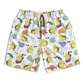 thumbnail image 3 of Uemuo Orange Green Avocado Pattern Men's Swim Trunks Hawaiian Beach Bathing Suit Swimsuits Beach Quick-Dry Shorts with Pockets-X-Large, 3 of 9
