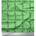 thumbnail image 1 of Soimoi Green Rayon Crepe Fabric Tendril & Abstract Printed Fabric 1 Yard 46 Inch Wide, 1 of 5