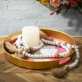 thumbnail image 4 of 72" & 24" Tassel & Wood Bead Garland - Set of 2, White, 4 of 9