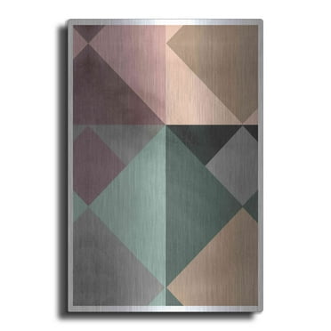 Luxe Metal Art 'Triangle-1' by Design Fabrikken, Metal Wall Art, 12"x16"
