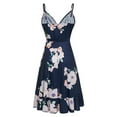 thumbnail image 4 of IROINNID A-Line Dress For Women Casual Print Sleeveless Sling Dress V-Neck Knee-Length Dress, 4 of 6