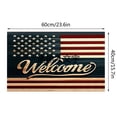 thumbnail image 3 of Patriotic Welcome Doormat 18x30 Inch - Retro American Flag Door Mat， Slip Resistant Rubber Backing for 4th of July Indoor Outdoor Home & Porch for heavy traffic(Multicolor1pc), 3 of 7