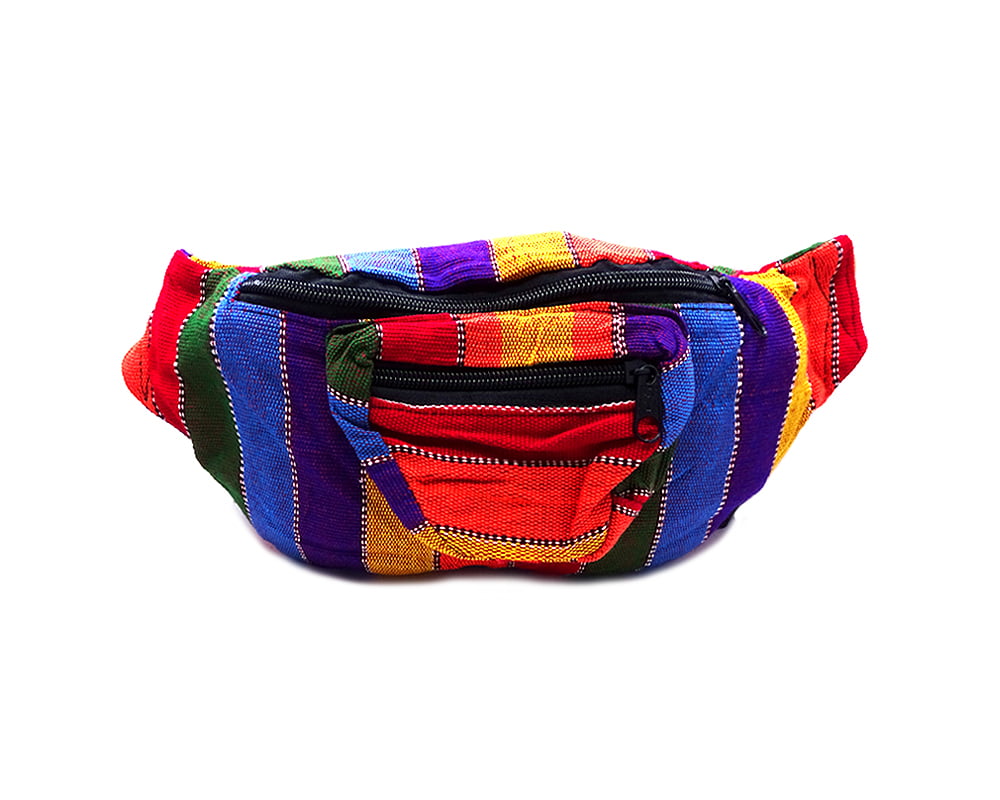 NEW Rainbow PVC multi coloured bum bag fanny pack summer accessory childrens 