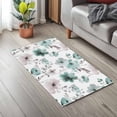 thumbnail image 6 of Vintage Teal Door Mat Brown Floral Watercolor Blossom Flowers Abstract Non Slip Absorbent Entrance Mat Washable Low Profile Indoor Doormat for Front Door Entryway Entry 16"x24", 6 of 9