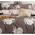 thumbnail image 2 of Say Yes Bedding Marrissa Brown Floral 100% Cotton Reversible Comforter Set, King, 2 of 5