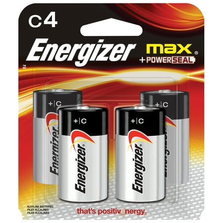 Energizer MAX Alkaline, C Batteries, 4 Pack
