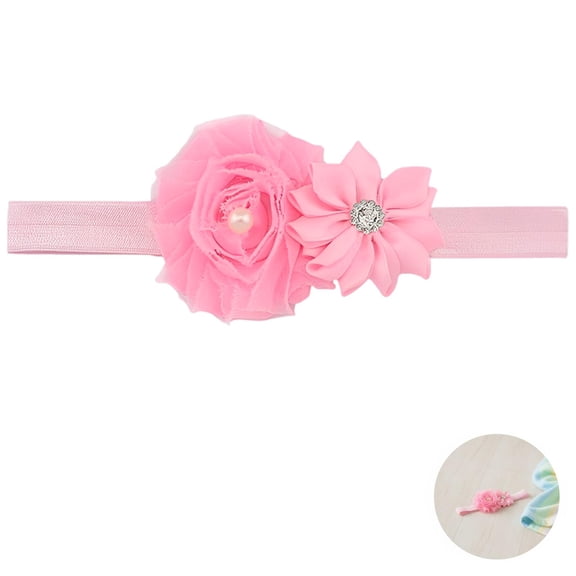 12 Pieces Baby Hairband Flowers Cloth Floral Headband in Floral Hair Wrap Band Hair Band for Baby Girls, Multicolor