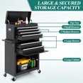 thumbnail image 2 of Howsvn 2-in-1 8-Drawer High-Capacity Rolling Tool Storage Cabinet with Detachable Top Box, Lockable Wheels & Adjustable Shelf - Heavy-Duty Metal Cart for Garage & Workshop, 2 of 7