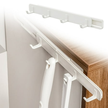 

Organization And Storage Creative Adjustable Hook 4 Hooks Kitchen Bathroom Free Punching Hooks Back Door