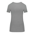 thumbnail image 5 of Natural Uniforms Women's Short Sleeve Round-Neck T-Shirt Under Scrub (Grey, X-Small), 5 of 5