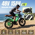thumbnail image 3 of SISIGAD Electric Bike for Adults, 20"x4.0 Fat Tire, 750W Motor, 48V 30Ah Dual Battery, 100 Miles Range,SGS, 3 of 10