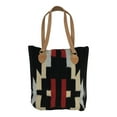 thumbnail image 2 of Huntley Equestrian Black Navajo Southwestern Black Aztec Top Handle Tote Bag Hand Bag, 2 of 5