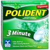 Polident 3 Minute Tablets 40 Tablets (Pack of 2)