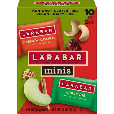 - Larabar® Minis Cashew Cookie/Apple Pie 10 ct 7.8 oz Value Pack Box