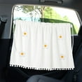 thumbnail image 4 of SNGMN Car Window Shades - Car Curtain, Cloth Sunshade for Rear Side Windows, Heat Insulation, Cute Interior Accessory, Fits 99% Car Sizes (White), 4 of 8